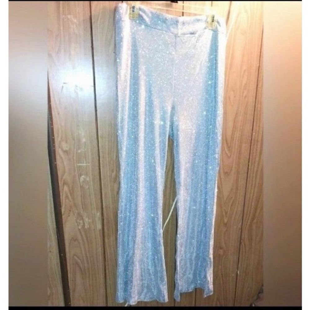 Ladies wide-leg sparkling pants sz X-large - Picture 6 of 6